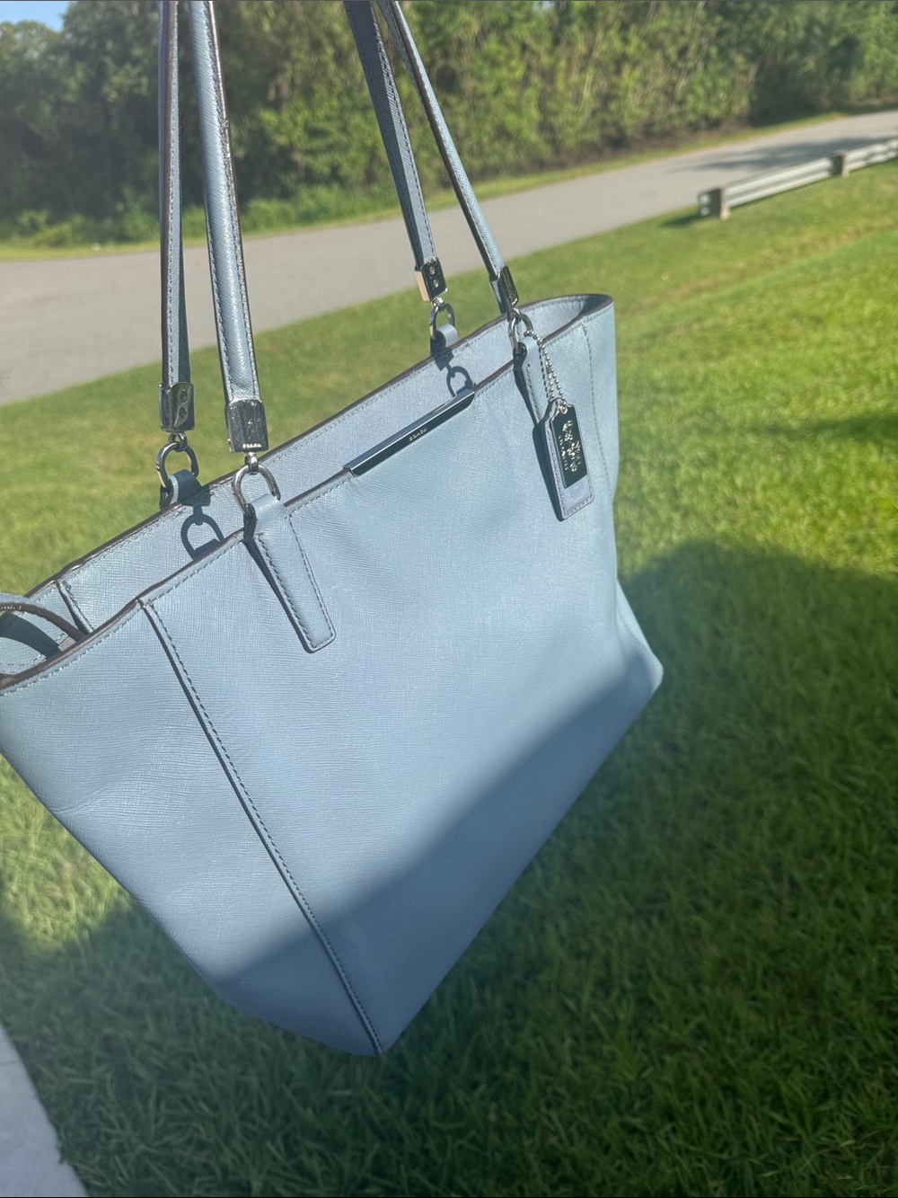 Coach Saffiano Leather Tote w/ coach dust bag - Picture 12 of 17